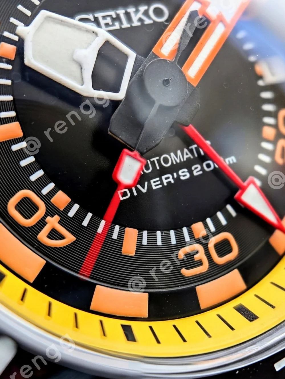 47mm Titanium GMT Tuna Canned Seiko Automatic Diver Mod Watch Black Yellow